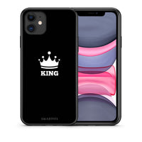 Thumbnail for Θήκη iPhone 11 King Valentine από τη Smartfits με σχέδιο στο πίσω μέρος και μαύρο περίβλημα | iPhone 11 King Valentine case with colorful back and black bezels