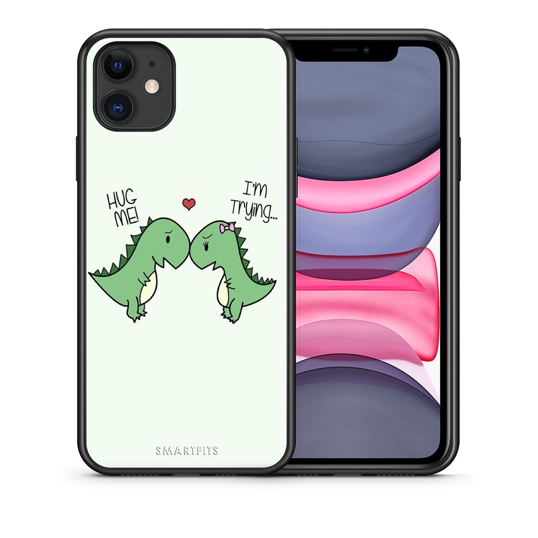 Θήκη iPhone 11 Rex Valentine από τη Smartfits με σχέδιο στο πίσω μέρος και μαύρο περίβλημα | iPhone 11 Rex Valentine case with colorful back and black bezels