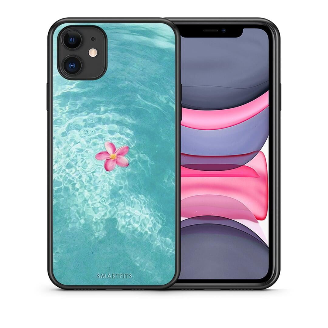 Θήκη iPhone 11 Water Flower από τη Smartfits με σχέδιο στο πίσω μέρος και μαύρο περίβλημα | iPhone 11 Water Flower case with colorful back and black bezels