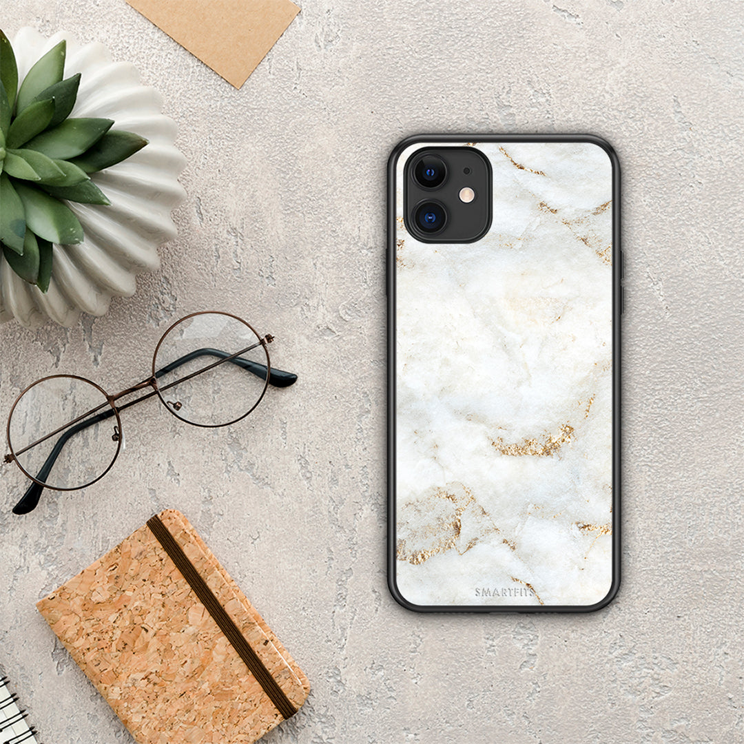 White Gold Marble - iPhone 11 θήκη