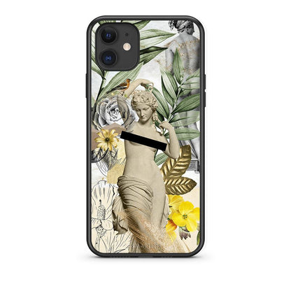 iPhone 11 Woman Statue θήκη από τη Smartfits με σχέδιο στο πίσω μέρος και μαύρο περίβλημα | Smartphone case with colorful back and black bezels by Smartfits