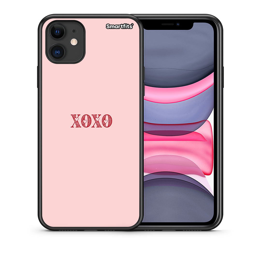 Θήκη iPhone 11 XOXO Love από τη Smartfits με σχέδιο στο πίσω μέρος και μαύρο περίβλημα | iPhone 11 XOXO Love case with colorful back and black bezels