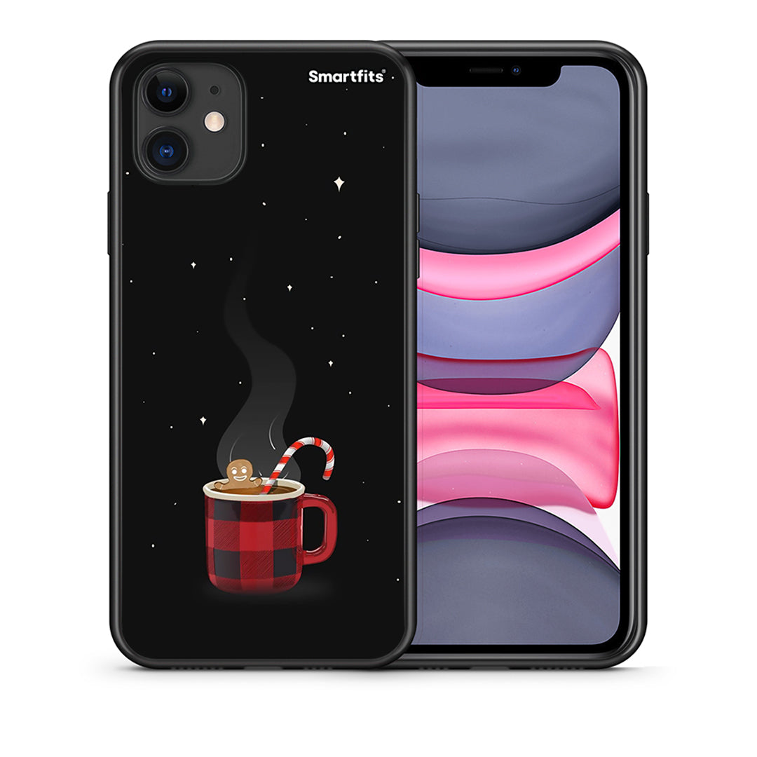 Θήκη iPhone 11 Xmas Bathing από τη Smartfits με σχέδιο στο πίσω μέρος και μαύρο περίβλημα | iPhone 11 Xmas Bathing case with colorful back and black bezels