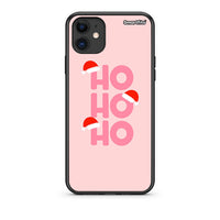 Thumbnail for iPhone 11 Xmas Ho Ho Ho θήκη από τη Smartfits με σχέδιο στο πίσω μέρος και μαύρο περίβλημα | Smartphone case with colorful back and black bezels by Smartfits