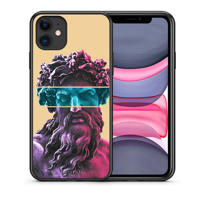 Θήκη Αγίου Βαλεντίνου iPhone 11 Zeus Art από τη Smartfits με σχέδιο στο πίσω μέρος και μαύρο περίβλημα | iPhone 11 Zeus Art case with colorful back and black bezels