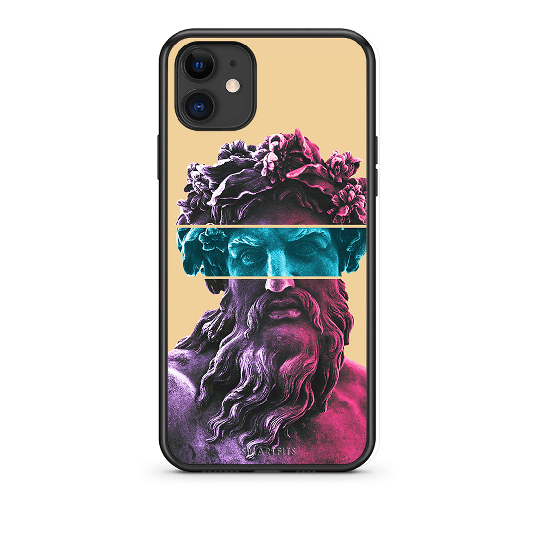 iPhone 11 Zeus Art Θήκη Αγίου Βαλεντίνου από τη Smartfits με σχέδιο στο πίσω μέρος και μαύρο περίβλημα | Smartphone case with colorful back and black bezels by Smartfits