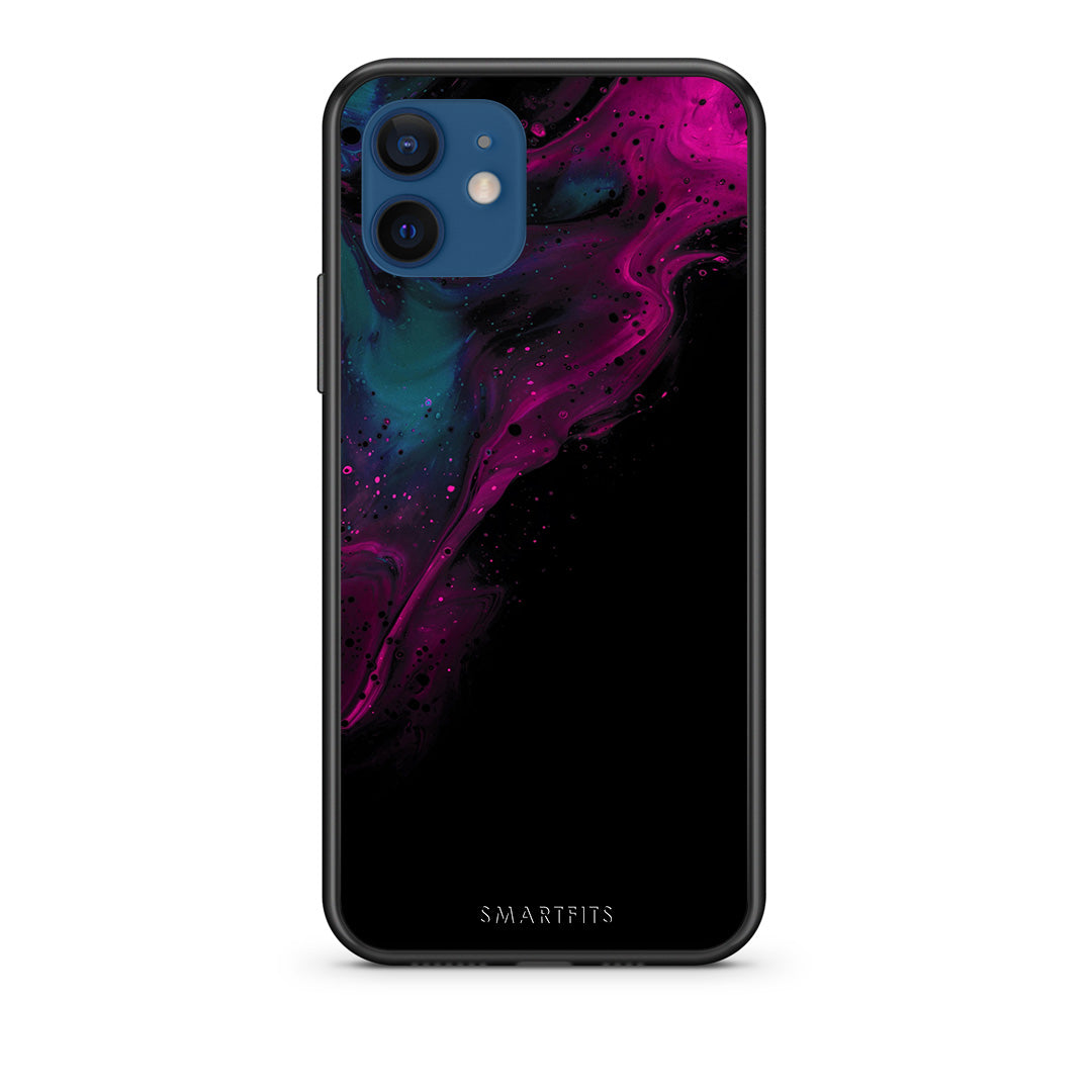 Watercolor Pink Black - iPhone 12 Pro θήκη