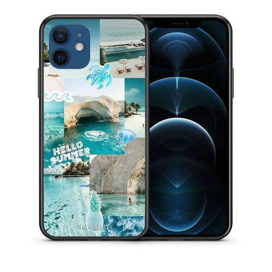 Θήκη iPhone 12 Aesthetic Summer από τη Smartfits με σχέδιο στο πίσω μέρος και μαύρο περίβλημα | iPhone 12 Aesthetic Summer case with colorful back and black bezels