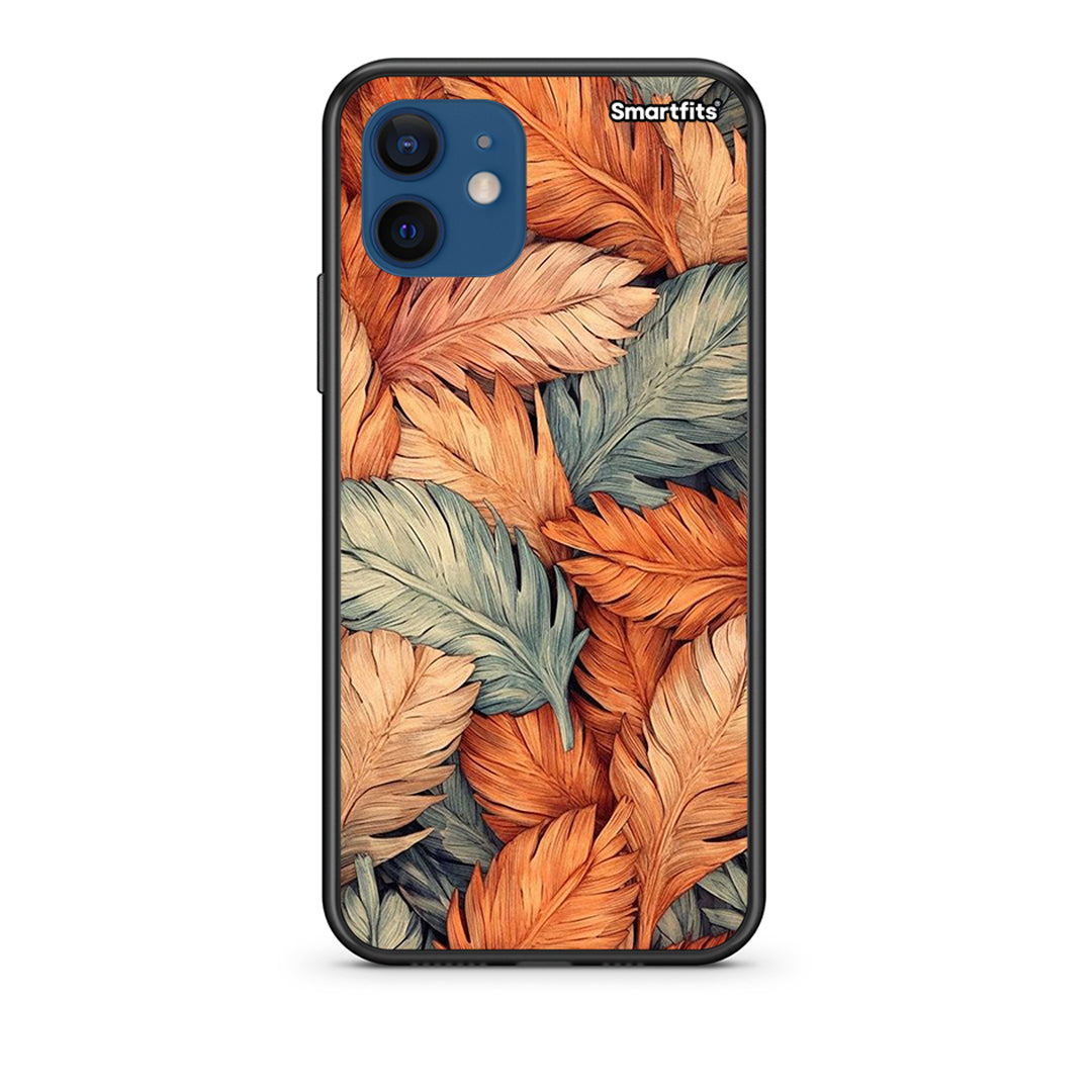 Θήκη iPhone 12 Autumn Leaves από τη Smartfits με σχέδιο στο πίσω μέρος και μαύρο περίβλημα | iPhone 12 Autumn Leaves case with colorful back and black bezels