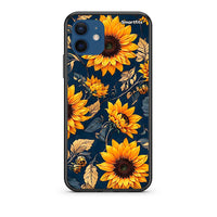 Thumbnail for Θήκη iPhone 12 Autumn Sunflowers από τη Smartfits με σχέδιο στο πίσω μέρος και μαύρο περίβλημα | iPhone 12 Autumn Sunflowers case with colorful back and black bezels