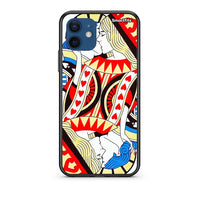 Thumbnail for Θήκη iPhone 12 Card Love από τη Smartfits με σχέδιο στο πίσω μέρος και μαύρο περίβλημα | iPhone 12 Card Love case with colorful back and black bezels