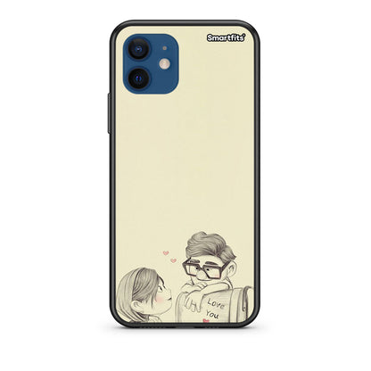 Θήκη iPhone 12 Carl And Ellie από τη Smartfits με σχέδιο στο πίσω μέρος και μαύρο περίβλημα | iPhone 12 Carl And Ellie case with colorful back and black bezels
