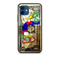 Thumbnail for Θήκη iPhone 12 Duck Money από τη Smartfits με σχέδιο στο πίσω μέρος και μαύρο περίβλημα | iPhone 12 Duck Money case with colorful back and black bezels
