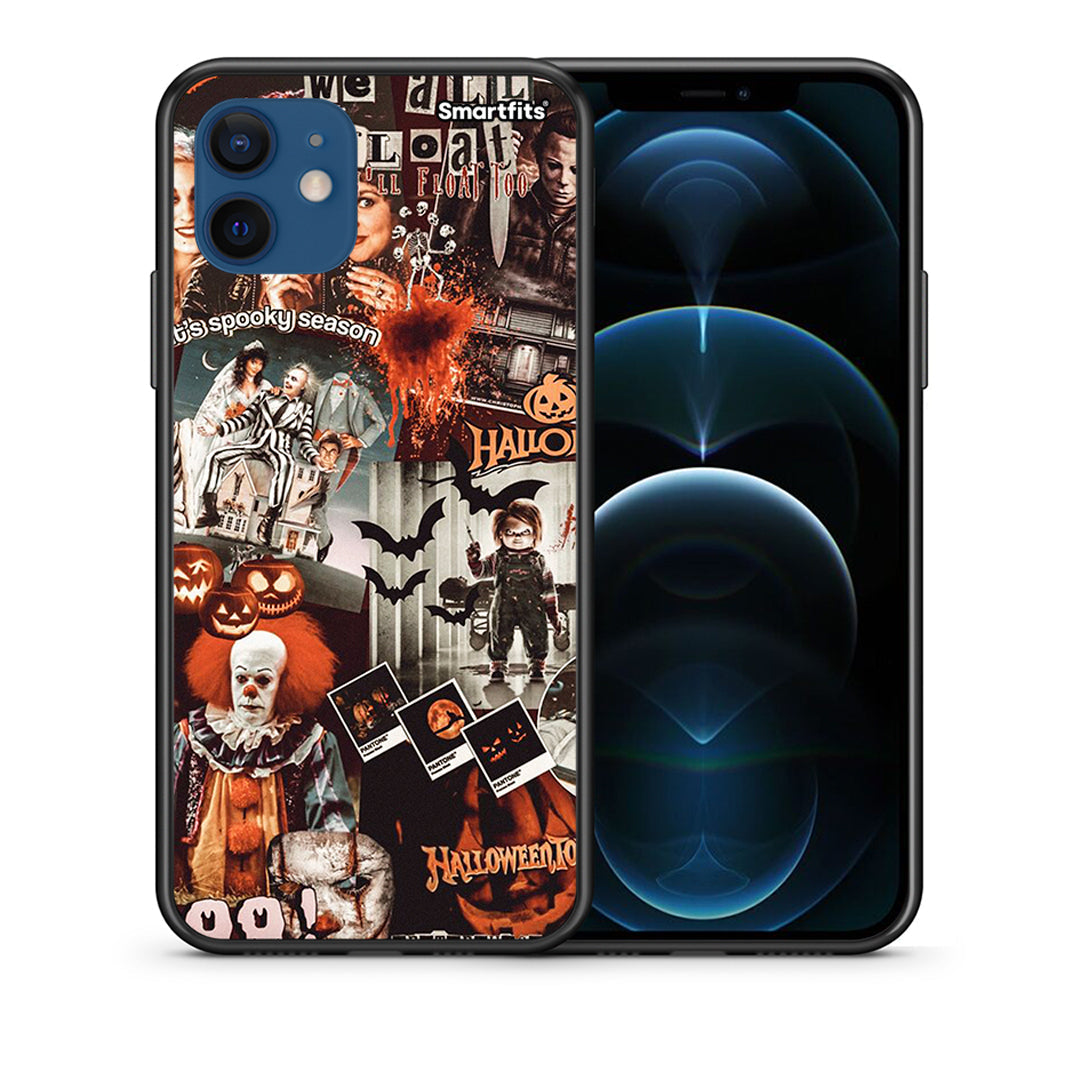 Θήκη iPhone 12 Halloween Spooky Season από τη Smartfits με σχέδιο στο πίσω μέρος και μαύρο περίβλημα | iPhone 12 Halloween Spooky Season case with colorful back and black bezels