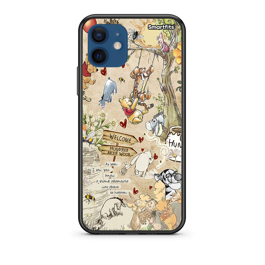 Θήκη iPhone 12 Happy Friends από τη Smartfits με σχέδιο στο πίσω μέρος και μαύρο περίβλημα | iPhone 12 Happy Friends case with colorful back and black bezels