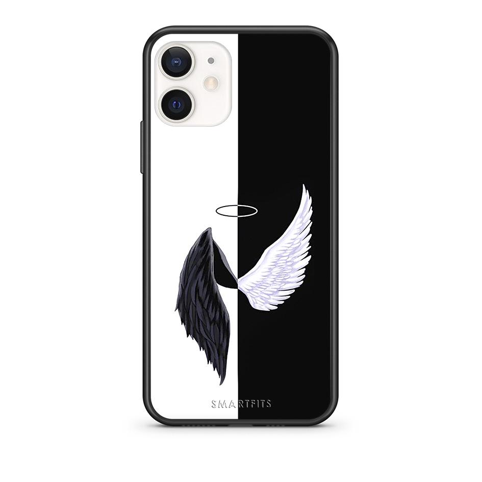 Θήκη iPhone 12 Mini Angels Demons από τη Smartfits με σχέδιο στο πίσω μέρος και μαύρο περίβλημα | iPhone 12 Mini Angels Demons case with colorful back and black bezels