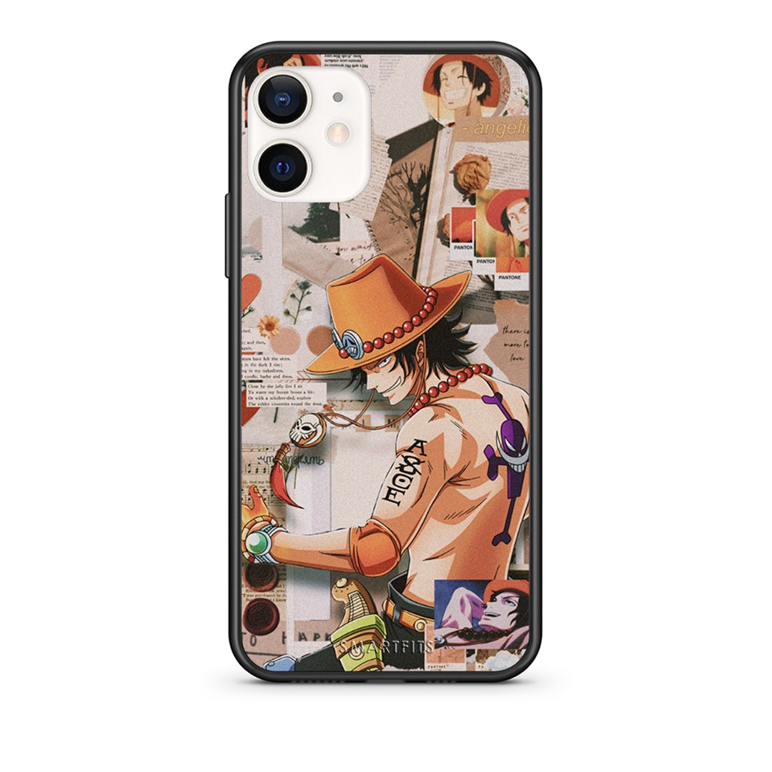 Θήκη iPhone 12 Mini Anime Collage από τη Smartfits με σχέδιο στο πίσω μέρος και μαύρο περίβλημα | iPhone 12 Mini Anime Collage case with colorful back and black bezels