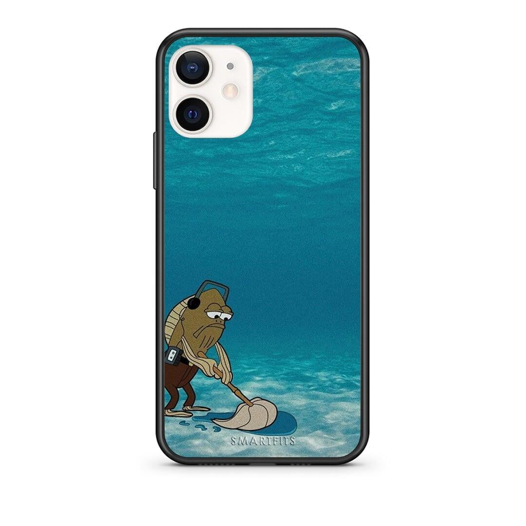 Θήκη iPhone 12 Mini Clean The Ocean από τη Smartfits με σχέδιο στο πίσω μέρος και μαύρο περίβλημα | iPhone 12 Mini Clean The Ocean case with colorful back and black bezels