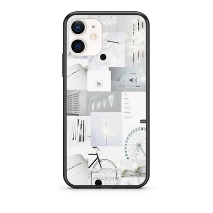 Θήκη Αγίου Βαλεντίνου iPhone 12 Mini Collage Make Me Wonder από τη Smartfits με σχέδιο στο πίσω μέρος και μαύρο περίβλημα | iPhone 12 Mini Collage Make Me Wonder case with colorful back and black bezels