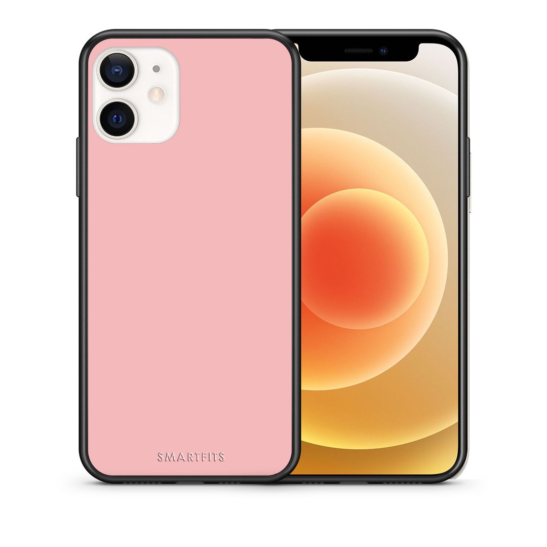 Θήκη iPhone 12 Mini Nude Color από τη Smartfits με σχέδιο στο πίσω μέρος και μαύρο περίβλημα | iPhone 12 Mini Nude Color case with colorful back and black bezels