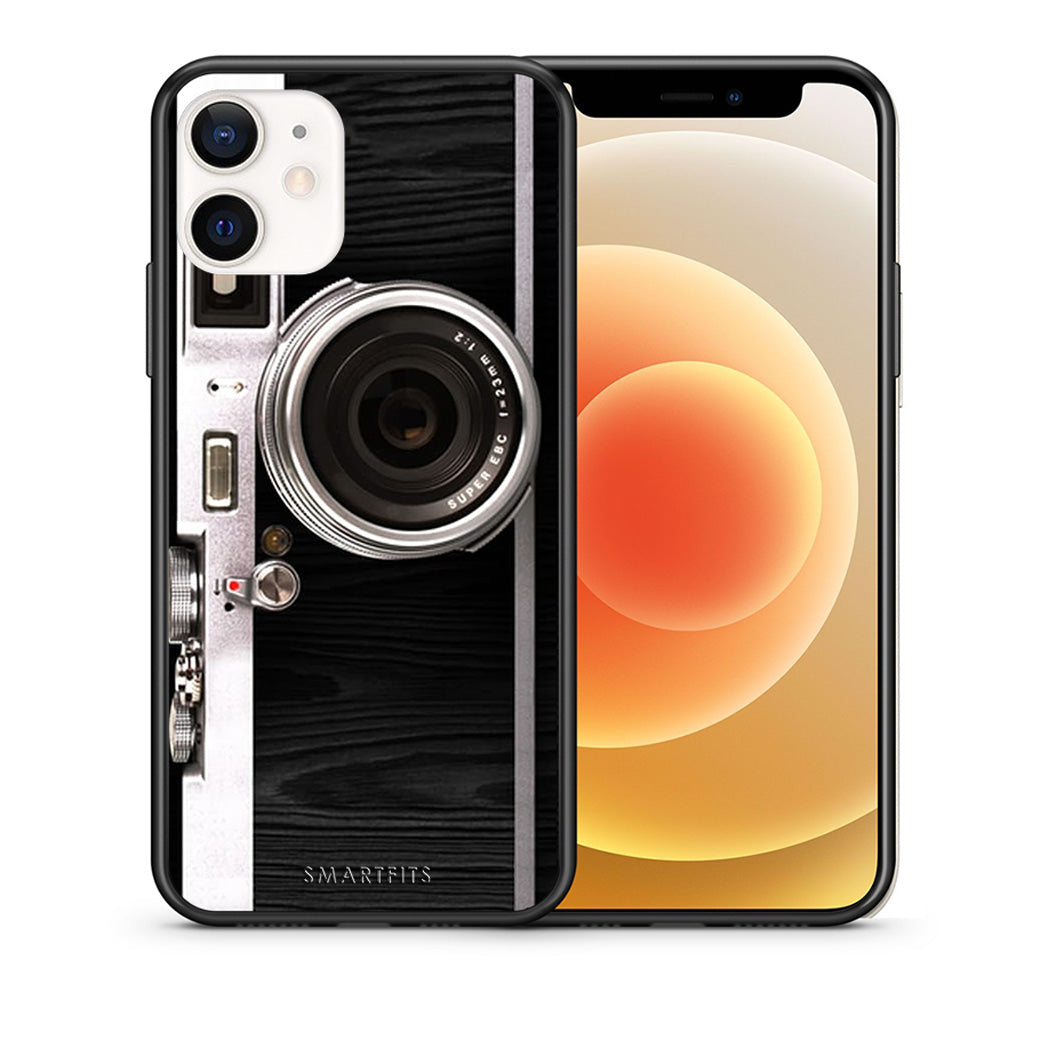 Θήκη iPhone 12 Mini Emily In Paris από τη Smartfits με σχέδιο στο πίσω μέρος και μαύρο περίβλημα | iPhone 12 Mini Emily In Paris case with colorful back and black bezels