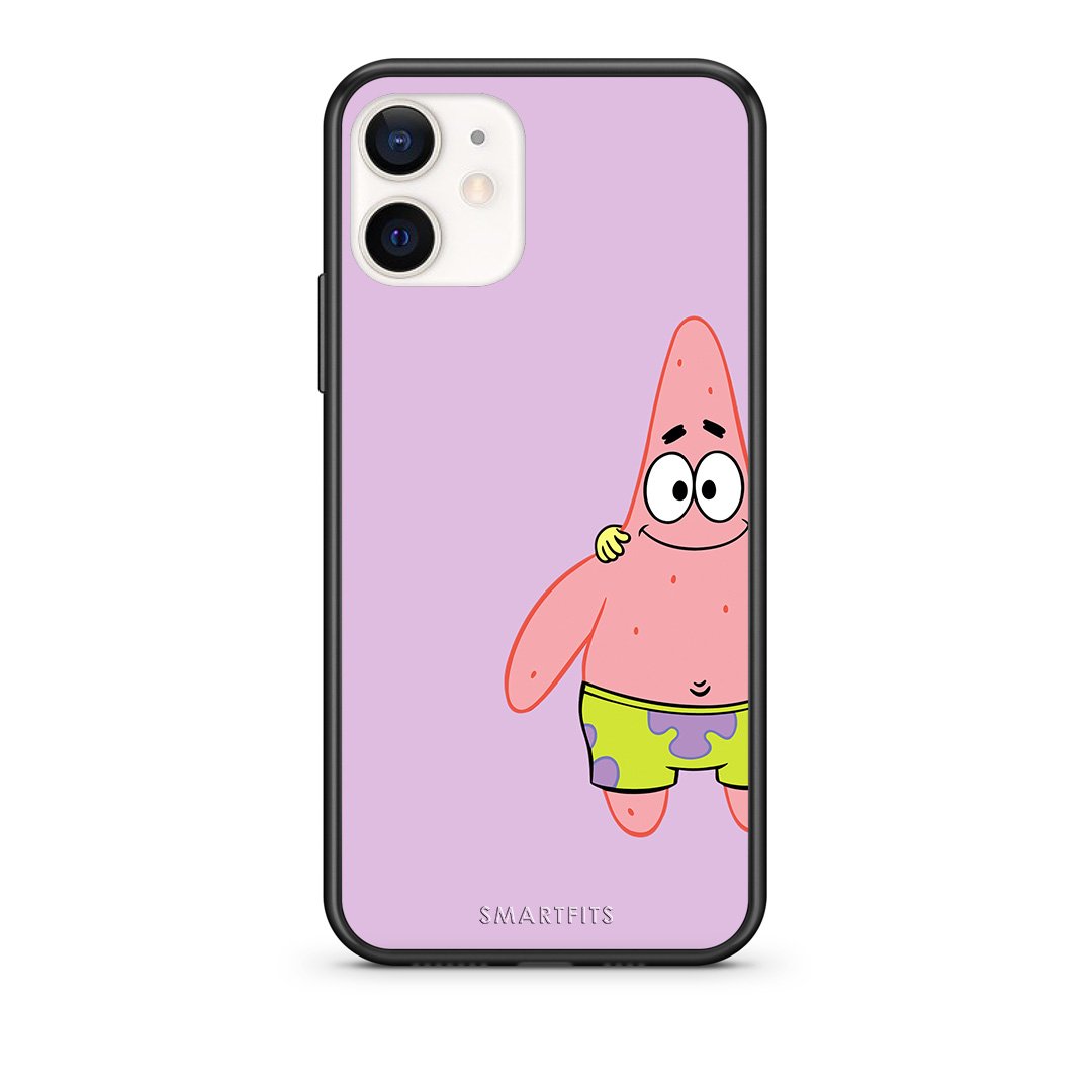 Θήκη iPhone 12 Mini  Friends Patrick από τη Smartfits με σχέδιο στο πίσω μέρος και μαύρο περίβλημα | iPhone 12 Mini  Friends Patrick case with colorful back and black bezels