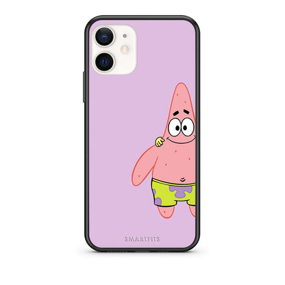 Θήκη iPhone 12 Mini  Friends Patrick από τη Smartfits με σχέδιο στο πίσω μέρος και μαύρο περίβλημα | iPhone 12 Mini  Friends Patrick case with colorful back and black bezels