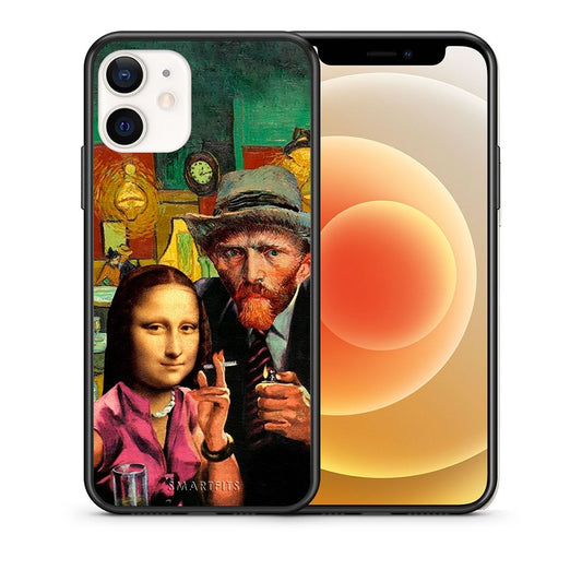 Θήκη iPhone 12 Mini Funny Art από τη Smartfits με σχέδιο στο πίσω μέρος και μαύρο περίβλημα | iPhone 12 Mini Funny Art case with colorful back and black bezels