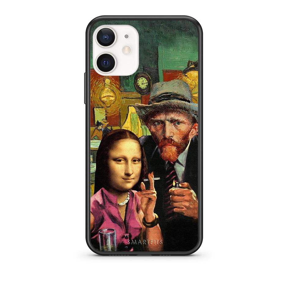 Θήκη iPhone 12 Mini Funny Art από τη Smartfits με σχέδιο στο πίσω μέρος και μαύρο περίβλημα | iPhone 12 Mini Funny Art case with colorful back and black bezels