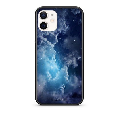 Θήκη iPhone 12 Mini Blue Sky Galaxy από τη Smartfits με σχέδιο στο πίσω μέρος και μαύρο περίβλημα | iPhone 12 Mini Blue Sky Galaxy case with colorful back and black bezels