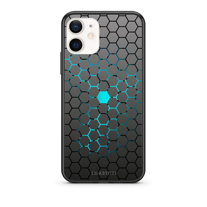 Θήκη iPhone 12 Mini Hexagonal Geometric από τη Smartfits με σχέδιο στο πίσω μέρος και μαύρο περίβλημα | iPhone 12 Mini Hexagonal Geometric case with colorful back and black bezels