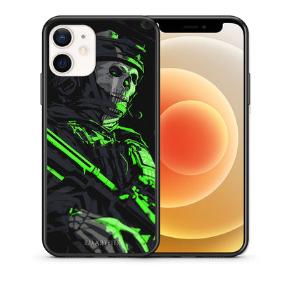 Θήκη Αγίου Βαλεντίνου iPhone 12 Mini Green Soldier από τη Smartfits με σχέδιο στο πίσω μέρος και μαύρο περίβλημα | iPhone 12 Mini Green Soldier case with colorful back and black bezels