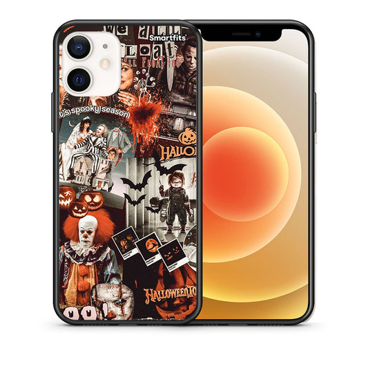 Θήκη iPhone 12 Mini Halloween Spooky Season από τη Smartfits με σχέδιο στο πίσω μέρος και μαύρο περίβλημα | iPhone 12 Mini Halloween Spooky Season case with colorful back and black bezels
