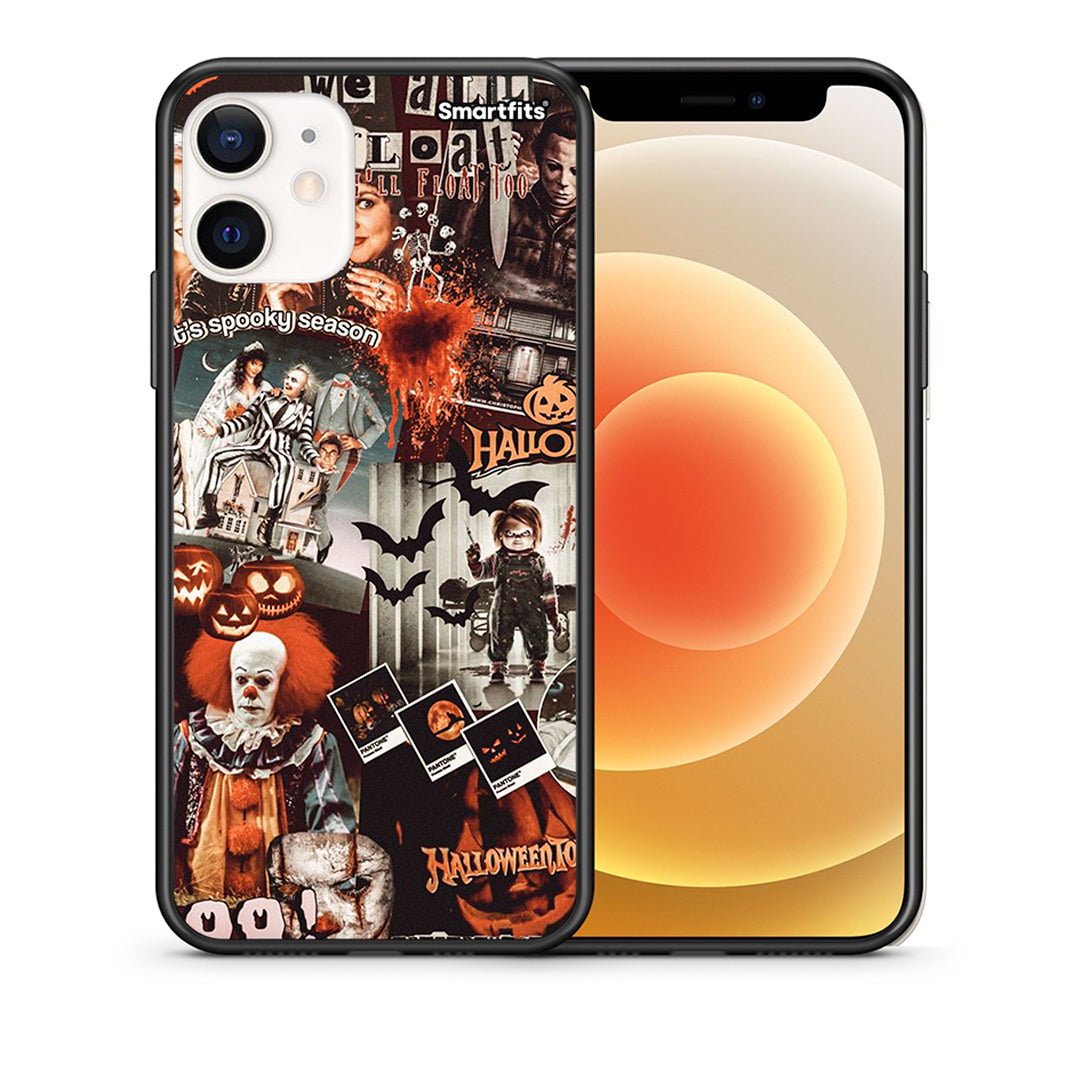 Θήκη iPhone 12 Mini Halloween Spooky Season από τη Smartfits με σχέδιο στο πίσω μέρος και μαύρο περίβλημα | iPhone 12 Mini Halloween Spooky Season case with colorful back and black bezels