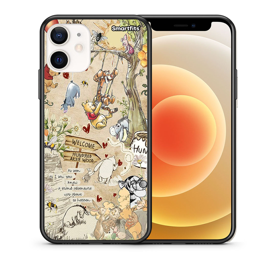 Θήκη iPhone 12 Mini Happy Friends από τη Smartfits με σχέδιο στο πίσω μέρος και μαύρο περίβλημα | iPhone 12 Mini Happy Friends case with colorful back and black bezels