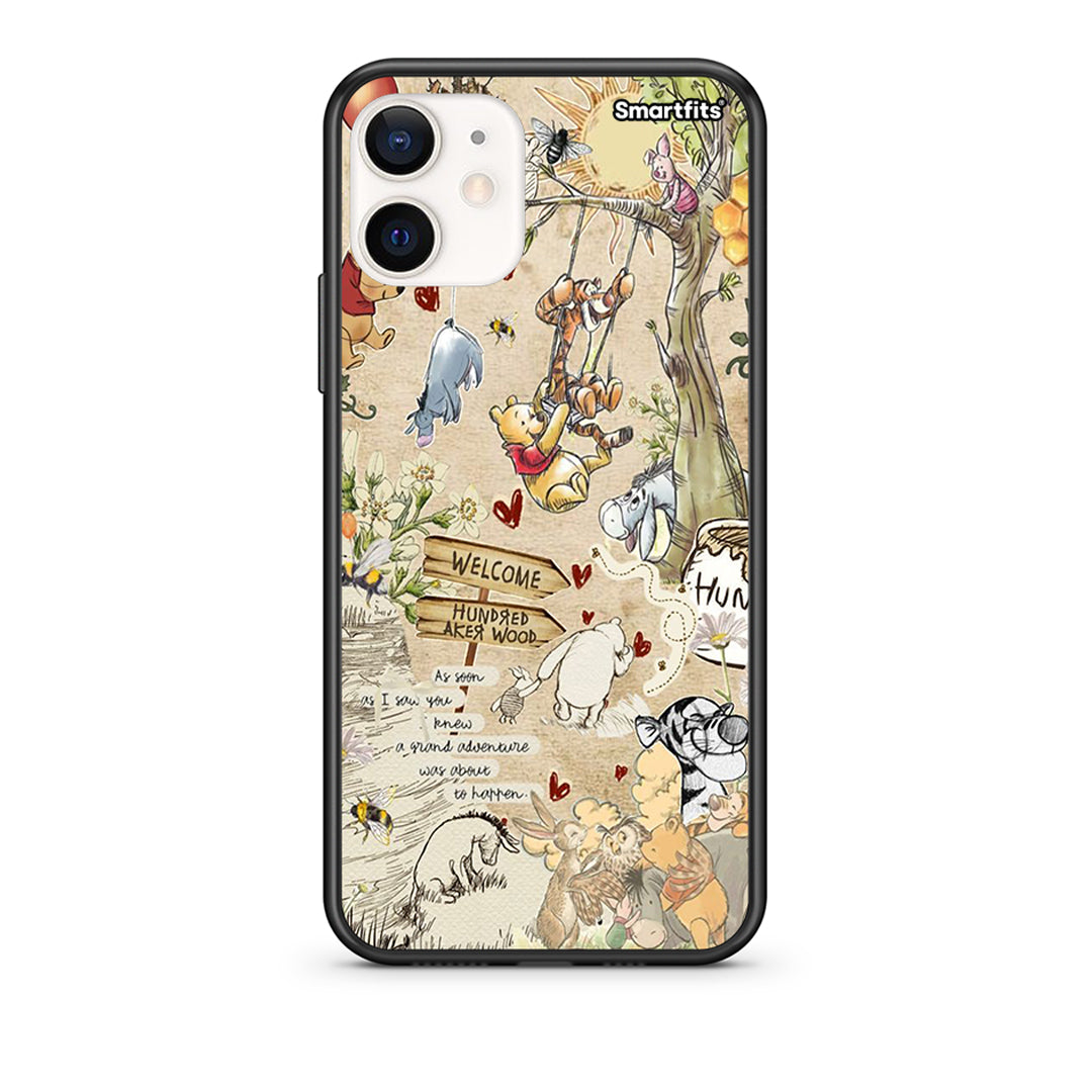 Θήκη iPhone 12 Mini Happy Friends από τη Smartfits με σχέδιο στο πίσω μέρος και μαύρο περίβλημα | iPhone 12 Mini Happy Friends case with colorful back and black bezels