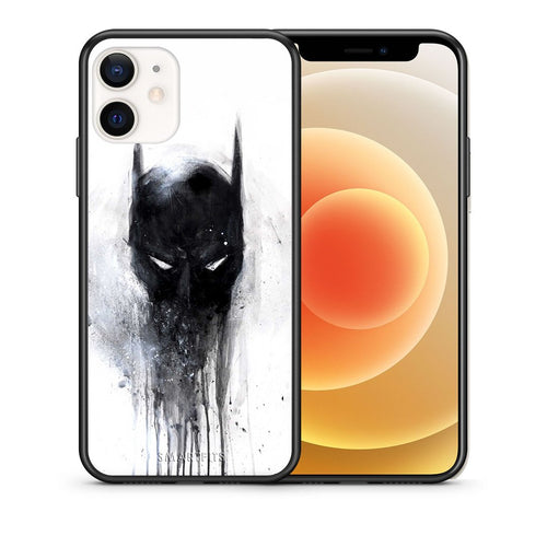 Θήκη iPhone 12 Mini Paint Bat Hero από τη Smartfits με σχέδιο στο πίσω μέρος και μαύρο περίβλημα | iPhone 12 Mini Paint Bat Hero case with colorful back and black bezels