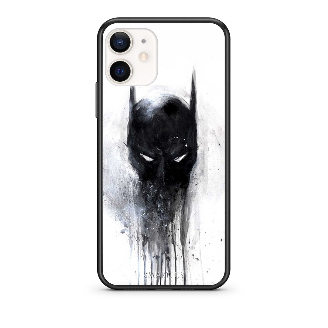 Θήκη iPhone 12 Mini Paint Bat Hero από τη Smartfits με σχέδιο στο πίσω μέρος και μαύρο περίβλημα | iPhone 12 Mini Paint Bat Hero case with colorful back and black bezels