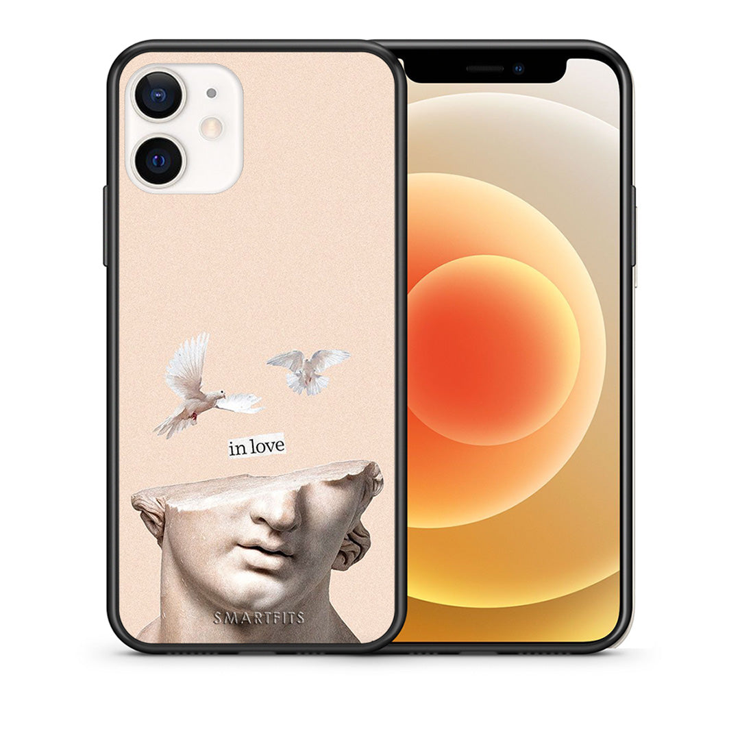 Θήκη iPhone 12 Mini In Love από τη Smartfits με σχέδιο στο πίσω μέρος και μαύρο περίβλημα | iPhone 12 Mini In Love case with colorful back and black bezels