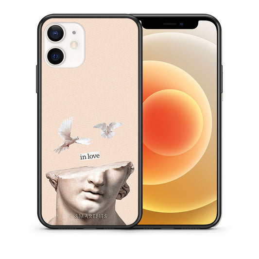 Θήκη iPhone 12 Mini In Love από τη Smartfits με σχέδιο στο πίσω μέρος και μαύρο περίβλημα | iPhone 12 Mini In Love case with colorful back and black bezels