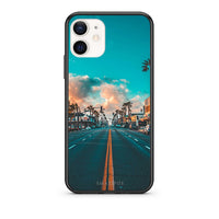 Thumbnail for Θήκη iPhone 12 Mini City Landscape από τη Smartfits με σχέδιο στο πίσω μέρος και μαύρο περίβλημα | iPhone 12 Mini City Landscape case with colorful back and black bezels