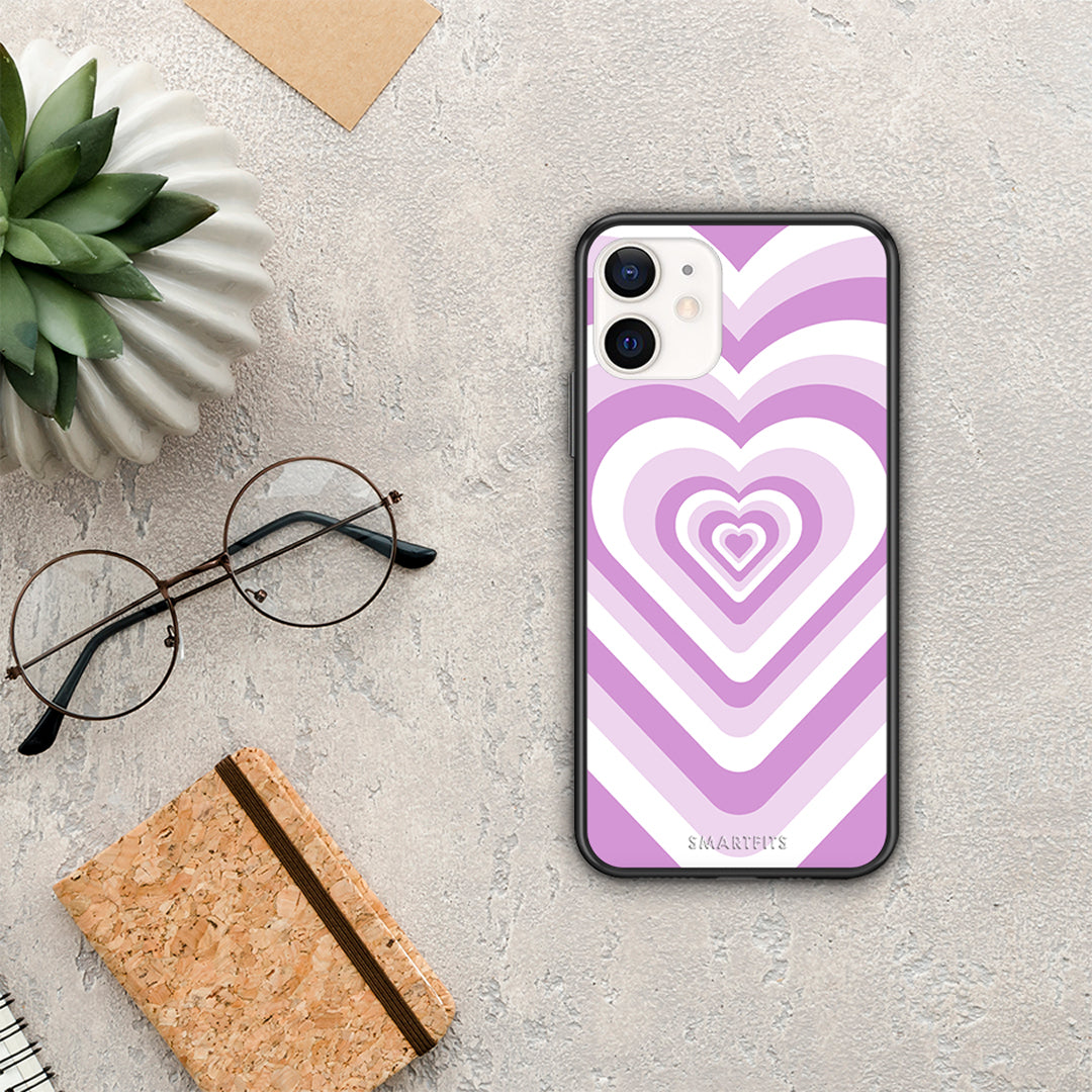 Lilac Hearts - iPhone 12 Mini θήκη