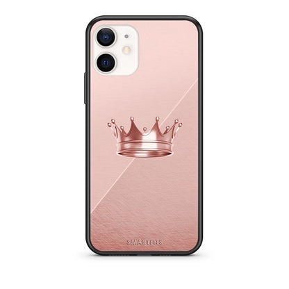 Θήκη iPhone 12 Mini Crown Minimal από τη Smartfits με σχέδιο στο πίσω μέρος και μαύρο περίβλημα | iPhone 12 Mini Crown Minimal case with colorful back and black bezels