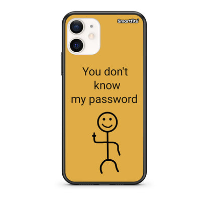 Θήκη iPhone 12 Mini My Password από τη Smartfits με σχέδιο στο πίσω μέρος και μαύρο περίβλημα | iPhone 12 Mini My Password case with colorful back and black bezels