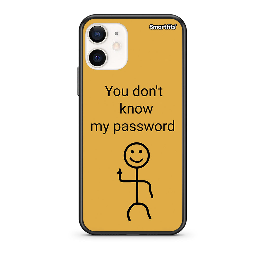 Θήκη iPhone 12 Mini My Password από τη Smartfits με σχέδιο στο πίσω μέρος και μαύρο περίβλημα | iPhone 12 Mini My Password case with colorful back and black bezels