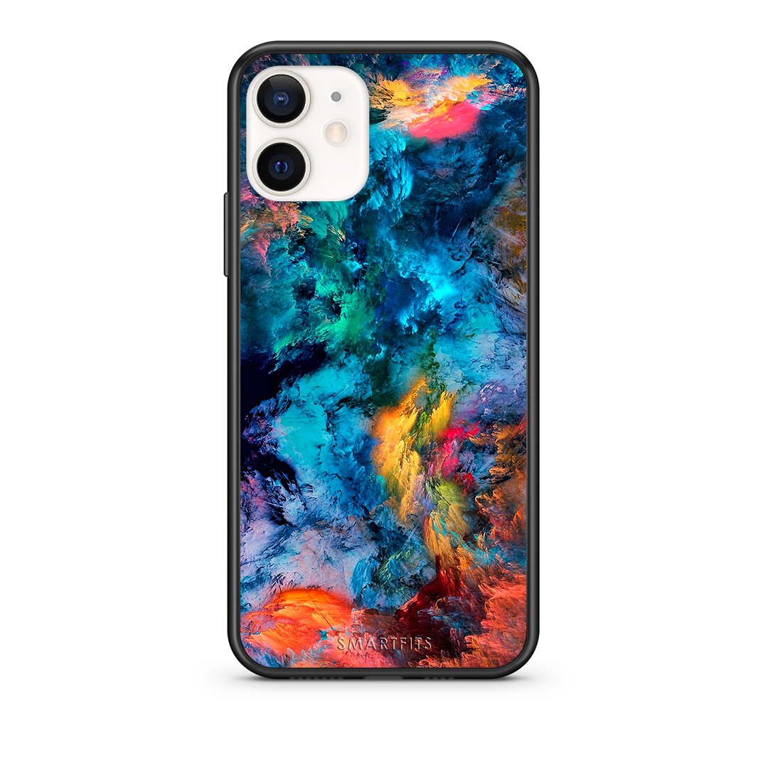 Θήκη iPhone 12 Mini Crayola Paint από τη Smartfits με σχέδιο στο πίσω μέρος και μαύρο περίβλημα | iPhone 12 Mini Crayola Paint case with colorful back and black bezels