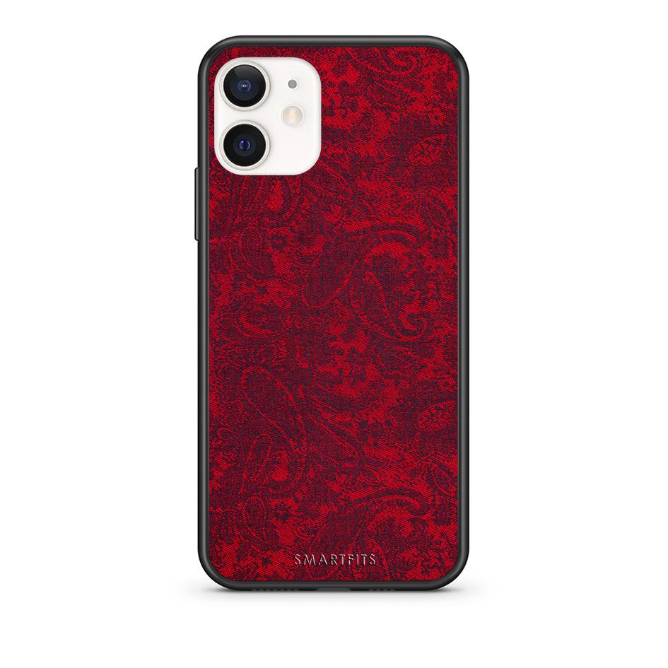 Θήκη iPhone 12 Mini Paisley Cashmere από τη Smartfits με σχέδιο στο πίσω μέρος και μαύρο περίβλημα | iPhone 12 Mini Paisley Cashmere case with colorful back and black bezels