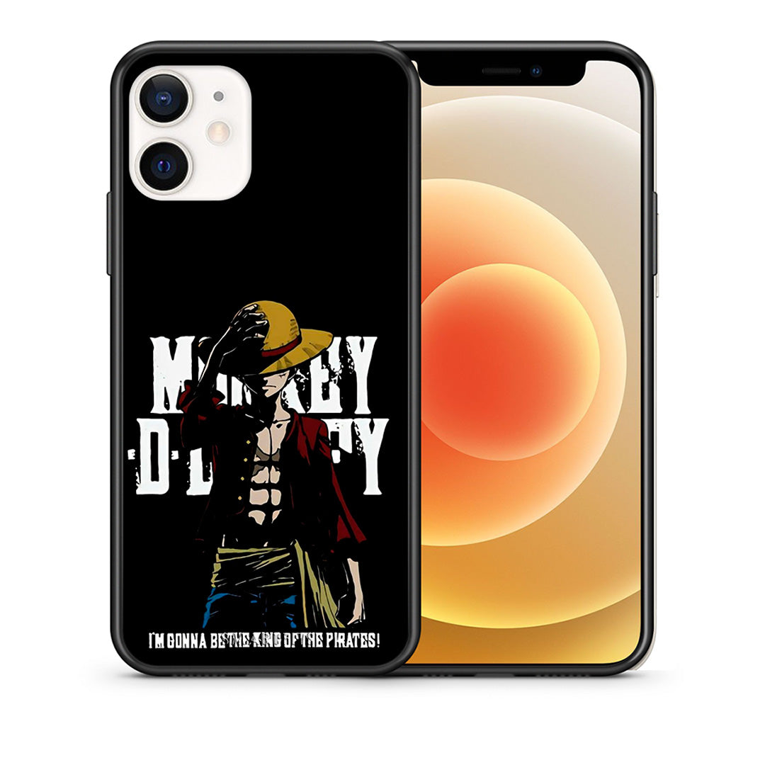 Θήκη iPhone 12 Mini Pirate King από τη Smartfits με σχέδιο στο πίσω μέρος και μαύρο περίβλημα | iPhone 12 Mini Pirate King case with colorful back and black bezels