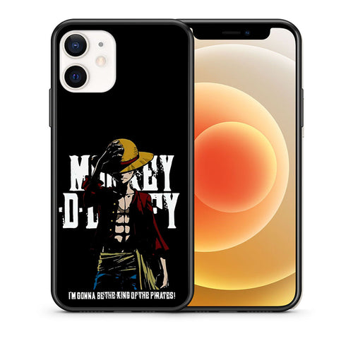 Θήκη iPhone 12 Mini Pirate King από τη Smartfits με σχέδιο στο πίσω μέρος και μαύρο περίβλημα | iPhone 12 Mini Pirate King case with colorful back and black bezels