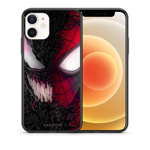 Θήκη iPhone 12 Mini SpiderVenom PopArt από τη Smartfits με σχέδιο στο πίσω μέρος και μαύρο περίβλημα | iPhone 12 Mini SpiderVenom PopArt case with colorful back and black bezels
